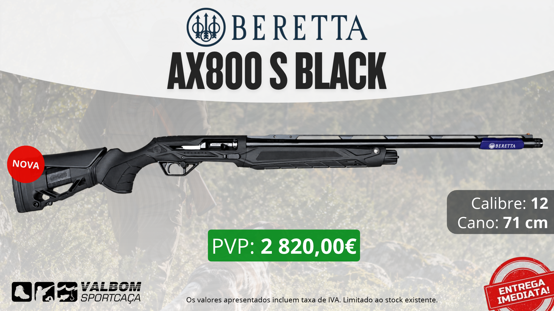 Beretta AX800 S Black 12/71cm